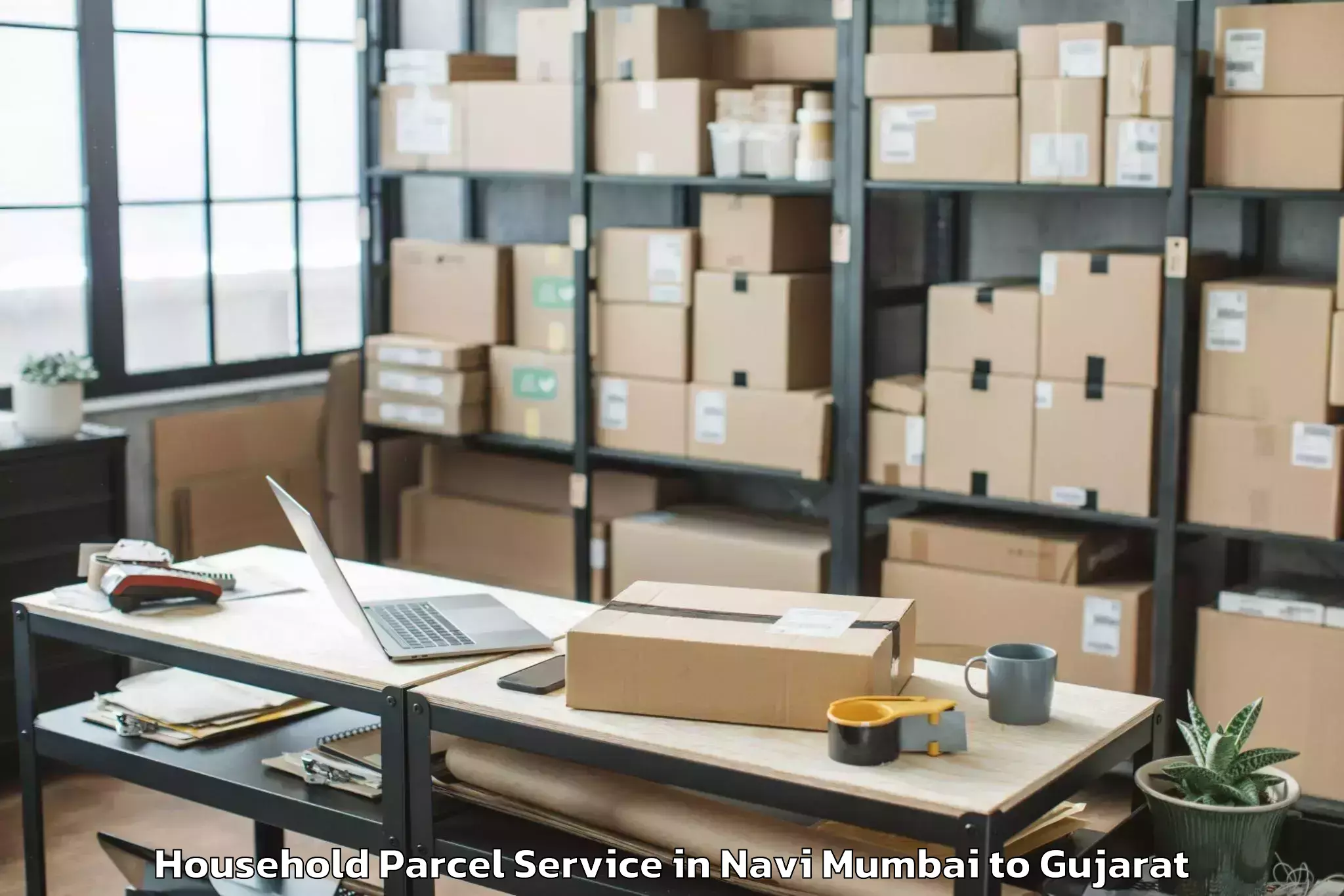 Trusted Navi Mumbai to Naroda Household Parcel